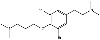 Benzeneethanamine, 3,5-dibromo-4-[3-(dimethylamino)propoxy]-N,N-dimethyl- Structure