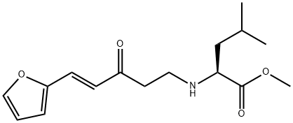 (S,E)-Methyl 2-((5-(furan-2-yl)-3-oxopent-4-en-1-yl)amino)-4-methylpentanoate Structure