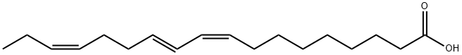 9,11,15-Octadecatrienoic acid, (9Z,11E,15Z)- 구조식 이미지