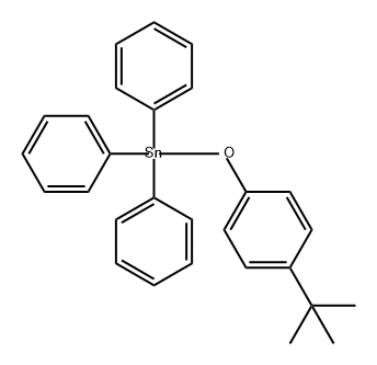 Stannane, [4-(1,1-dimethylethyl)phenoxy]triphenyl- Structure