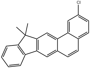 12H-Indeno[1,2-b]phenanthrene, 2-chloro-12,12-dimethyl- Structure