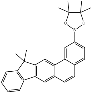 1,3,2-Dioxaborolane, 2-(12,12-dimethyl-12H-indeno[1,2-b]phenanthren-2-yl)-4,4,5,5-tetramethyl- Structure