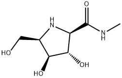 (2R,3S,4S,5R)-3,4-Dihydroxy-5-(hydroxymethyl)-N-methyl-2-pyrrolidine carboxamide 구조식 이미지