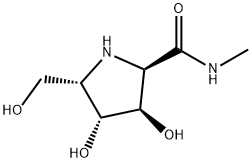 (2R,3R,4R,5S)-3,4-Dihydroxy-5-(hydroxymethyl)-N-methyl-2-pyrrolidine carboxamide 구조식 이미지