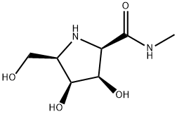 (2R,3R,4S,5R)-3,4-Dihydroxy-5-(hydroxymethyl)-N-methyl-2-pyrrolidine carboxamide 구조식 이미지