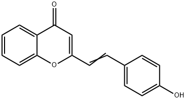 2-(4-Hydroxystyryl)-4H-chromen-4-one 구조식 이미지