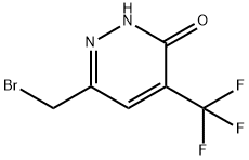 3(2H)-Pyridazinone, 6-(bromomethyl)-4-(trifluoromethyl)- 구조식 이미지