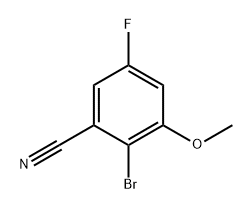 Benzonitrile, 2-bromo-5-fluoro-3-methoxy- Structure