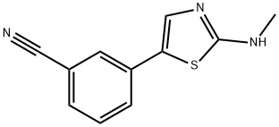 3-(2-(Methylamino)thiazol-5-yl)benzonitrile Structure