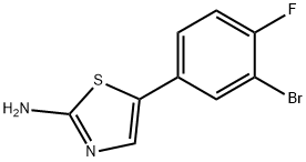 5-(3-bromo-4-fluorophenyl)thiazol-2-amine 구조식 이미지