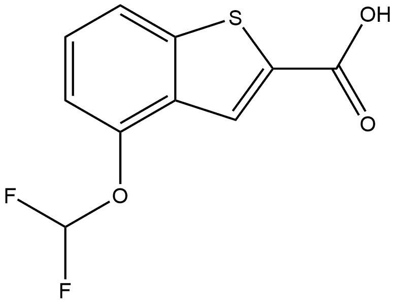 4-(Difluoromethoxy)benzothiophene-2-carboxylic Acid Structure