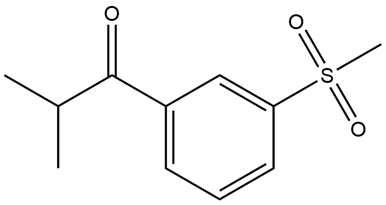 2-Methyl-1-[3-(methylsulfonyl)phenyl]-1-propanone 구조식 이미지