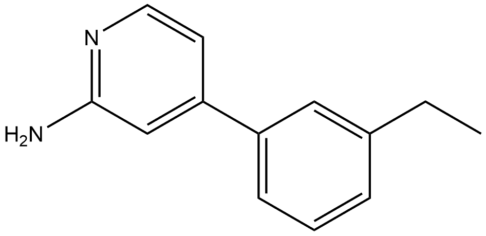 4-(3-Ethylphenyl)-2-pyridinamine Structure