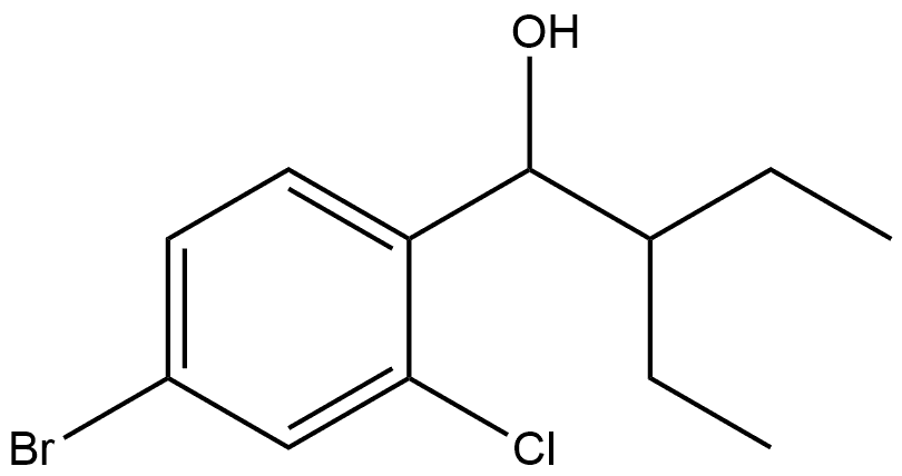 4-Bromo-2-chloro-α-(1-ethylpropyl)benzenemethanol Structure