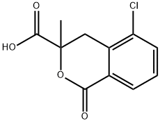 5-chloro-3-methyl-1-oxo-3,4-dihydro-1H-2-benzop
yran-3-carboxylic acid Structure