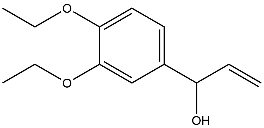 α-Ethenyl-3,4-diethoxybenzenemethanol Structure