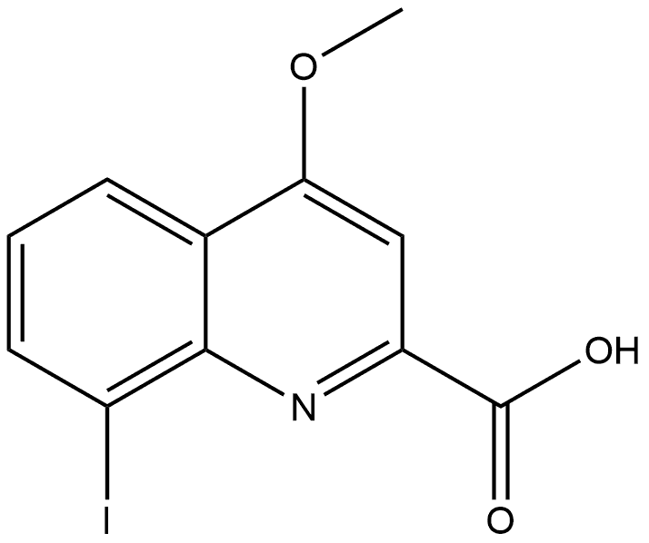 8-Iodo-4-methoxy-2-quinolinecarboxylic acid Structure