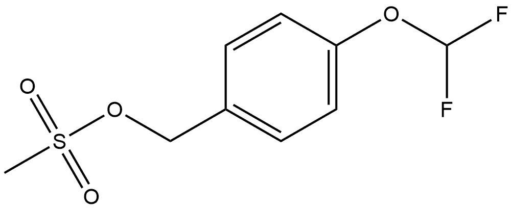 Benzenemethanol, 4-(difluoromethoxy)-, 1-methanesulfonate Structure