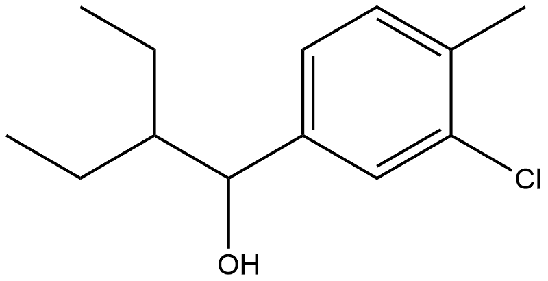 3-Chloro-α-(1-ethylpropyl)-4-methylbenzenemethanol Structure