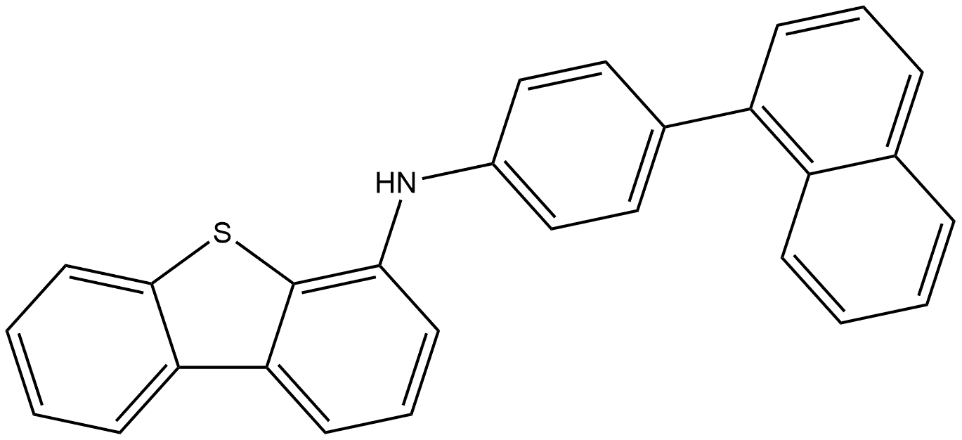 N-(4-(naphthalen-1-yl)phenyl)dibenzo[b,d]thiophen-4-amine Structure