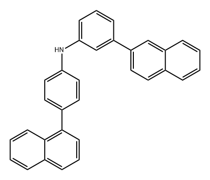 Benzenamine, 3-(2-naphthalenyl)-N-[4-(1-naphthalenyl)phenyl]- Structure