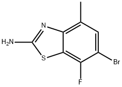 2-Benzothiazolamine, 6-bromo-7-fluoro-4-methyl- Structure