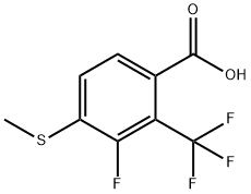 Benzoic acid, 3-fluoro-4-(methylthio)-2-(trifluoromethyl)- Structure