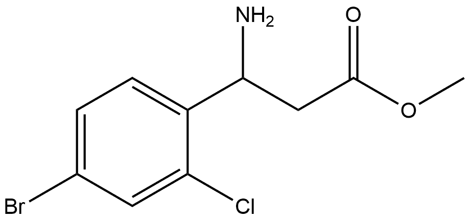 Benzenepropanoic acid, β-amino-4-bromo-2-chloro-, methyl ester Structure