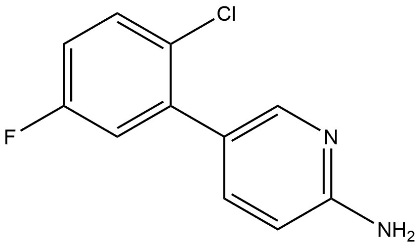 5-(2-Chloro-5-fluorophenyl)-2-pyridinamine Structure