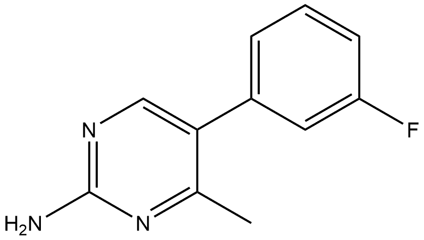 5-(3-Fluorophenyl)-4-methyl-2-pyrimidinamine Structure