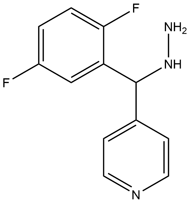 4-((2,5-difluorophenyl)(hydrazinyl)methyl)pyridine Structure