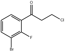 1-Propanone, 1-(3-bromo-2-fluorophenyl)-3-chloro- 구조식 이미지