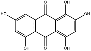 9,10-Anthracenedione, 1,2,4,5,7-pentahydroxy- 구조식 이미지