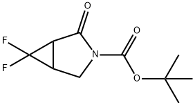 3-Azabicyclo[3.1.0]hexane-3-carboxylic acid, 6,6-difluoro-2-oxo-, 1,1-dimethylethyl ester Structure