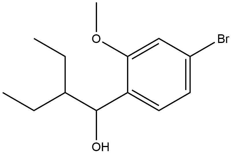 4-Bromo-α-(1-ethylpropyl)-2-methoxybenzenemethanol 구조식 이미지