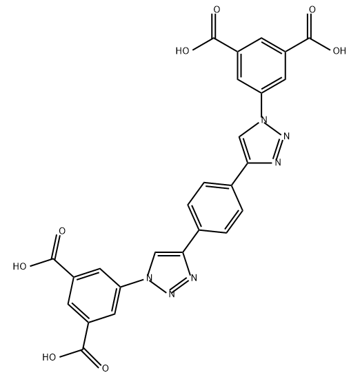 1,3-Benzenedicarboxylic acid, 5,5'-[1,4-phenylenebis(1H-1,2,3-triazole-4,1-diyl)]bis- Structure