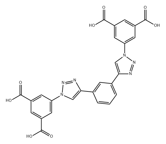 1,3-Benzenedicarboxylic acid, 5,5'-[1,3-phenylenebis(1H-1,2,3-triazole-4,1-diyl)]bis- Structure