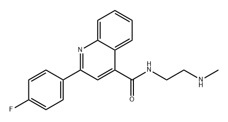 4-Quinolinecarboxamide, 2-(4-fluorophenyl)-N-[2-(methylamino)ethyl]- Structure