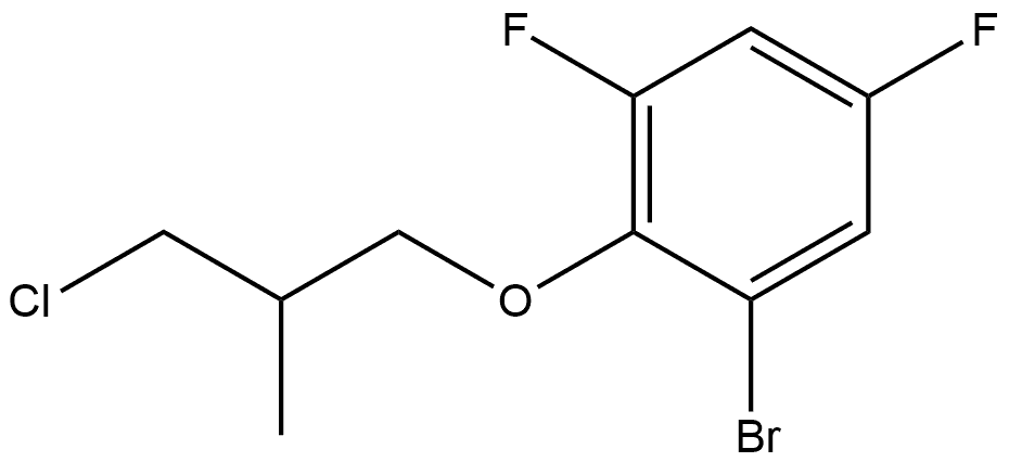 1-Bromo-2-(3-chloro-2-methylpropoxy)-3,5-difluorobenzene Structure