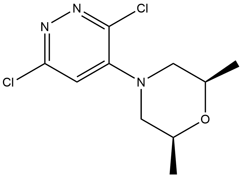 rel-(2R,6S)-4-(3,6-Dichloro-4-pyridazinyl)-2,6-dimethylmorpholine Structure