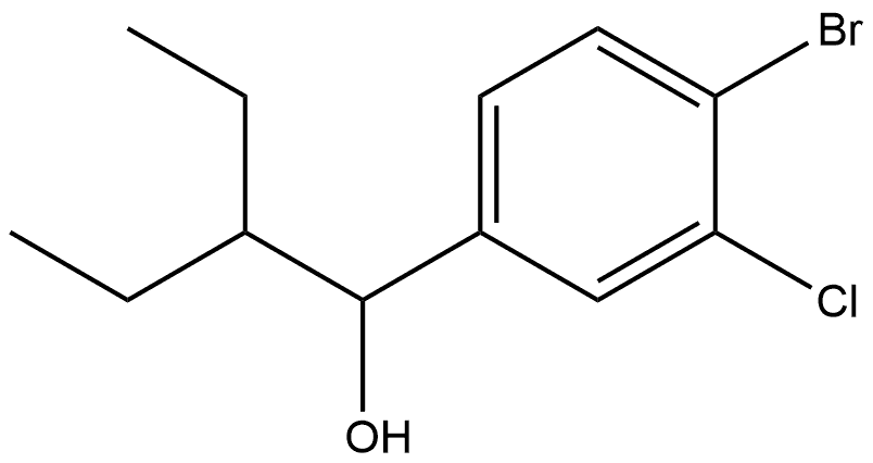 4-Bromo-3-chloro-α-(1-ethylpropyl)benzenemethanol Structure