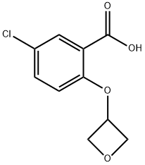 Benzoic acid, 5-chloro-2-(3-oxetanyloxy)- Structure