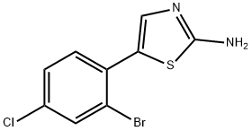 5-(2-Bromo-4-chlorophenyl)thiazol-2-amine Structure