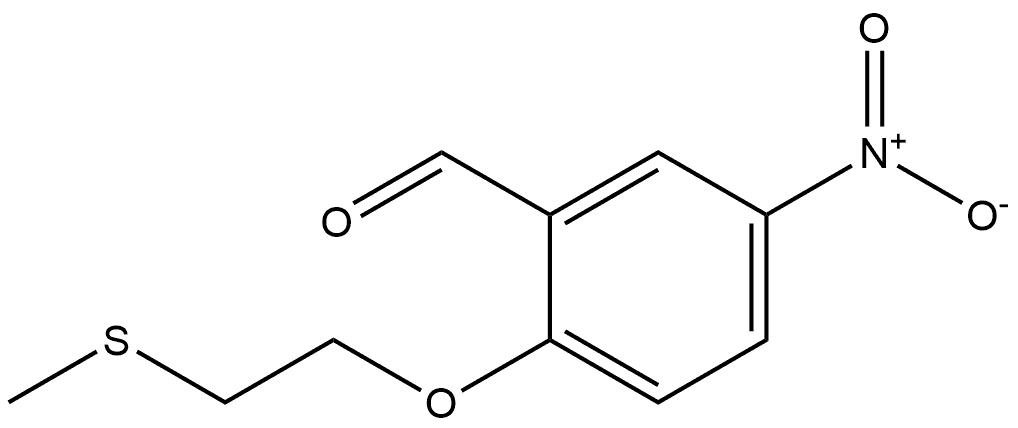 2-(2-(methylthio)ethoxy)-5-nitrobenzaldehyde Structure