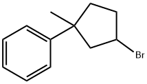 (3-bromo-1-methylcyclopentyl)benzene Structure