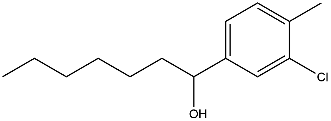 3-Chloro-α-hexyl-4-methylbenzenemethanol Structure