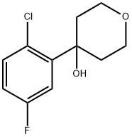 4-(2-chloro-5-fluorophenyl)tetrahydro-2H-pyran-4-ol Structure