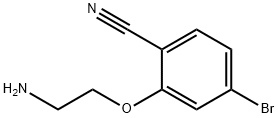 Benzonitrile, 2-(2-aminoethoxy)-4-bromo- Structure