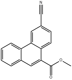 9-Phenanthrenecarboxylic acid, 6-cyano-, methyl ester 구조식 이미지