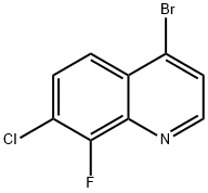 4-bromo-7-chloro-8-fluoroquinoline 구조식 이미지